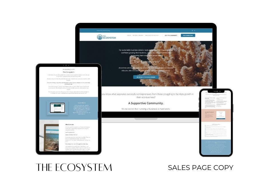 The Ecosystem Web Copy (3) sales page